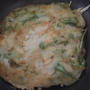 Ça va?(サヴァ)缶と玉ねぎと水菜と米粉のチヂミを作りました(^O^)