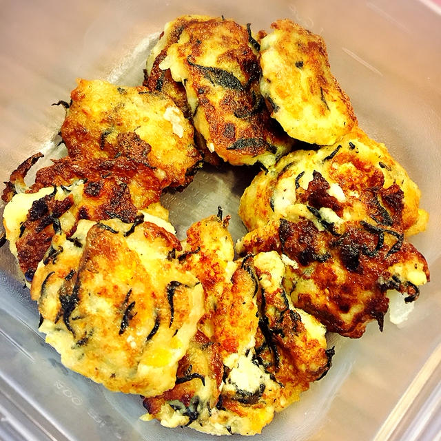 肉魚ツナなし！味付け簡単☆ひじきと豆腐の揚げ焼き！