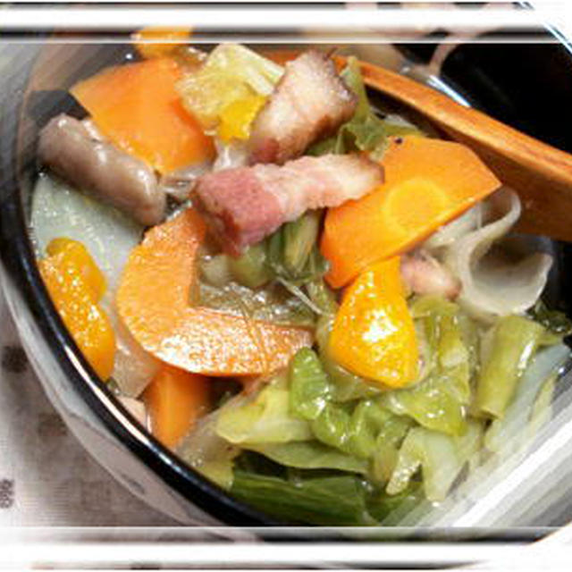春野菜のスープ煮★豚の生姜焼き