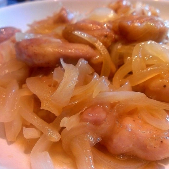 鶏肉と玉ねぎのトロトロぽん酢炒め