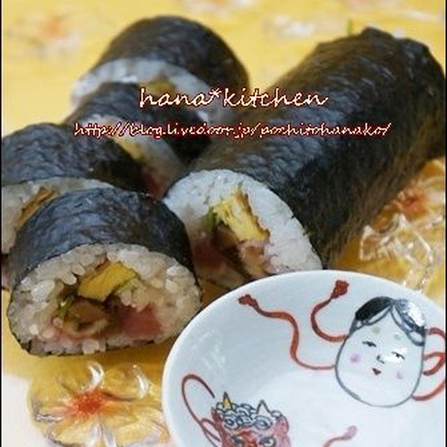 今日はおさらい♪ 恵方巻きのレシピ。