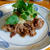 牛こま肉のサッと焼き、おろしポン酢かけ
