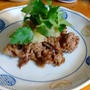 牛こま肉のサッと焼き、おろしポン酢かけ