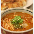 寒い夏に食べる豆腐のゴマチゲ＆お子さまリクエストの春雨入り餃子