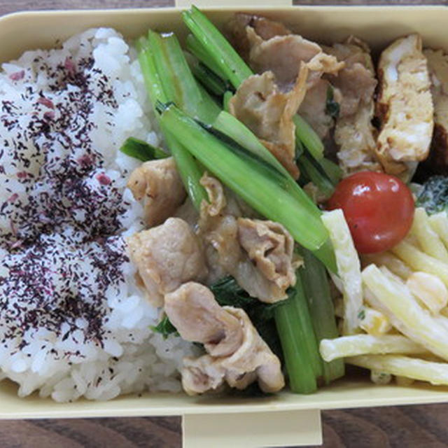 今日のお弁当＋毎日しゃぶしゃぶサラダ