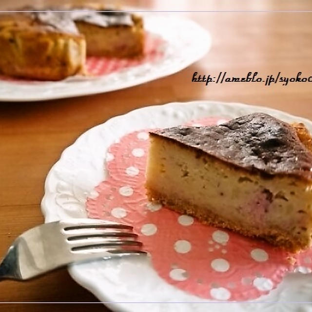 2014☆旦那の誕生日・ケーキ編　～イチゴのベイクドチーズケーキ～