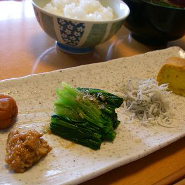 新生姜味噌＆炊きたてご飯で朝食