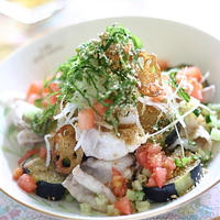 野菜がメインの冷しゃぶサラダ