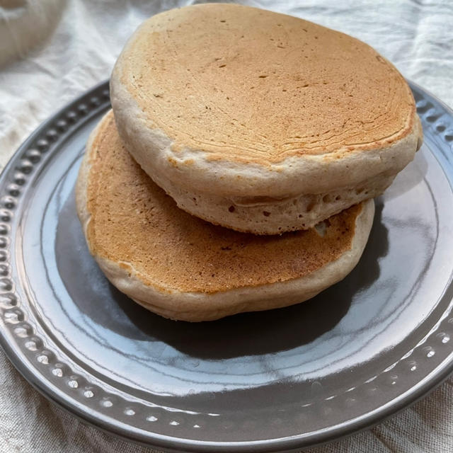 【卵なし】ふっかふか分厚め♪全粒粉のパンケーキ