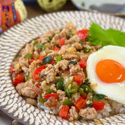 【レシピ】うま味たっぷり♬簡単和風ガパオライス♬