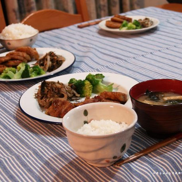 蓮根尽くしの晩御飯