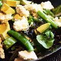 島豆腐とアボカドと春野菜のサラダ