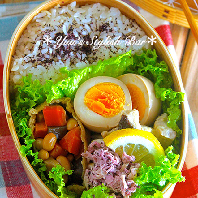 寝坊したってへっちゃら♡詰めるだけで完成♡『五目豆お揚げのお弁当』《簡単*節約*作り置き*お弁当》