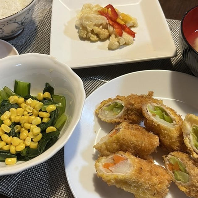 夫への先制攻撃＆豚肉でロールフライ