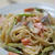 スモークサーモンの山わさびクリームソースパスタ