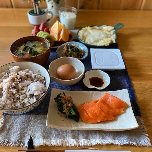 今日の朝定食。