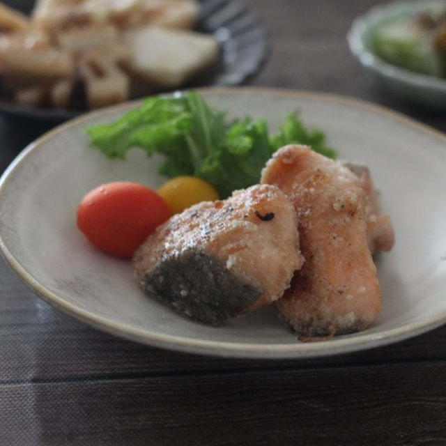 秋鮭のいしり魚醤竜田焼きとまごわやさしいダイエット献立