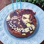 簡単おいしいチョコチップ入りココアケーキ☆誕生日キャラデコケーキ（鬼滅の刃、竈門炭治郎）