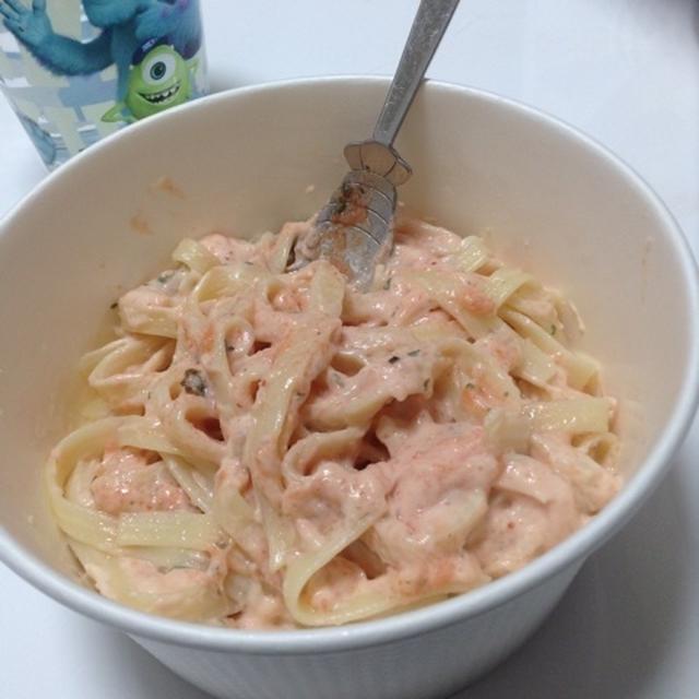 半額の明太子のパスタ
