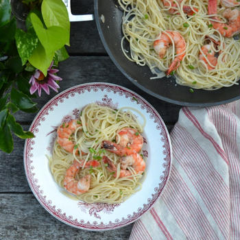 Garlic Shrimp Pasta ガーリックシュリンプパスタ