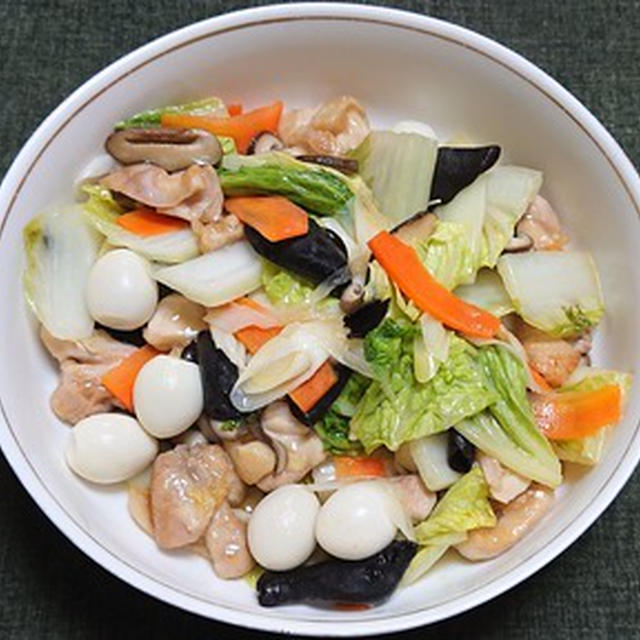 鶏肉と野菜の中華風炒めもの