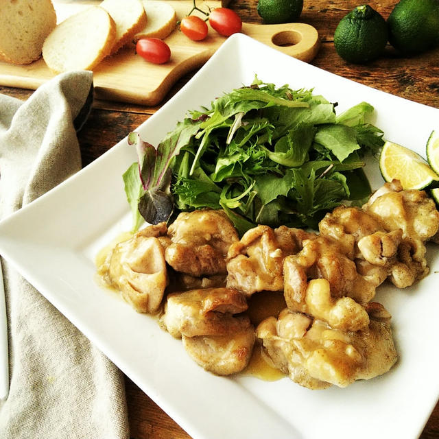 鶏もも肉のレモンソテー にんべん だしとスパイスの魔法 使用 By Anさん レシピブログ 料理ブログのレシピ満載
