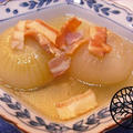 小玉ネギのスープ煮＆バルサミコ酢ソース