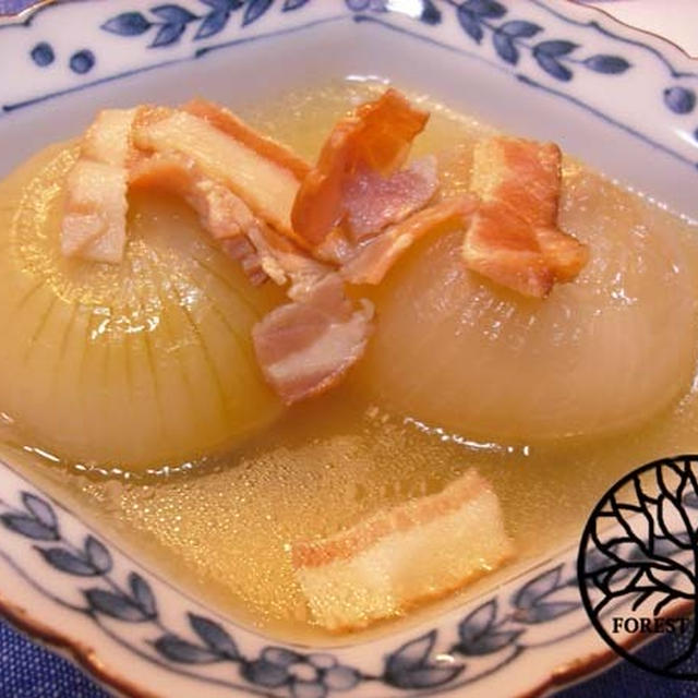 小玉ネギのスープ煮＆バルサミコ酢ソース