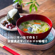 サバ缶で作る！栄養満点サバゴロゴロ味噌汁と、今日のおべんとう