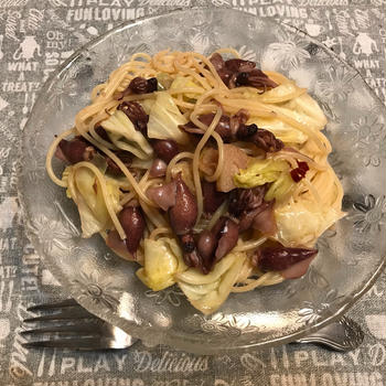 ホタルイカでペペロンチーノ