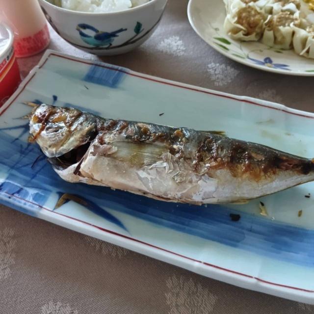 あじの塩焼きといちごミルク