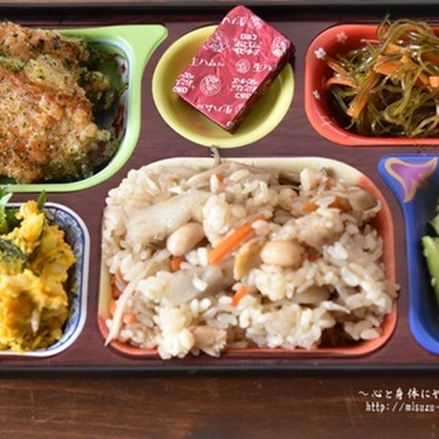 母に届ける仕出し風弁当。