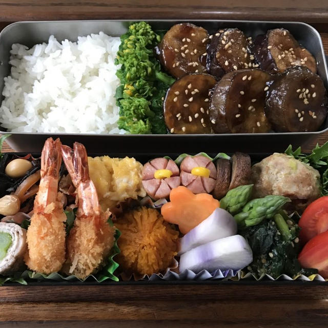 お弁当（なすの照り焼きごはん）