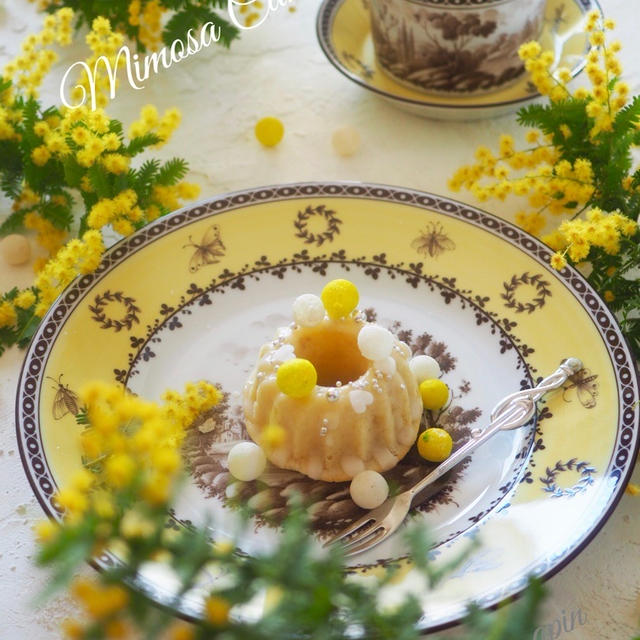 ♡簡単HMレシピ♡ふわふわポワポワのミモザケーキ♡今日はミモザの日♡