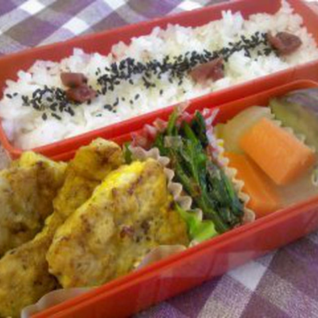 レシピ豚ロースピカタのお弁当