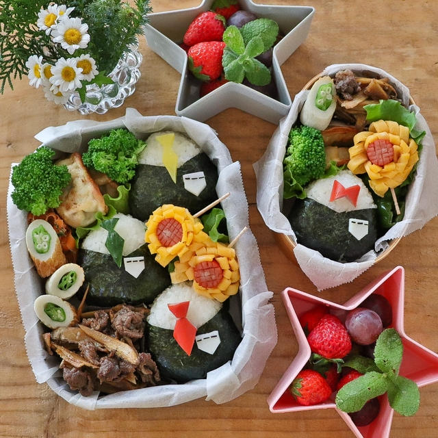 父の日弁当！始めました！　まずはサラリーマンおむすびから