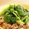 春野菜の簡単おかず　菜の花と豚肉