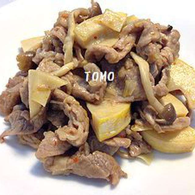 ご飯が進む！タケノコと豚肉のピリ辛炒め