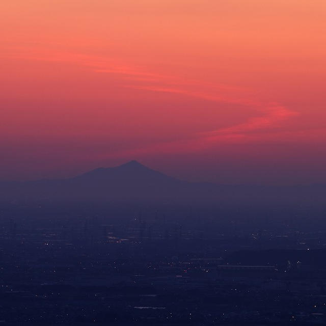 筑波山が見える朝