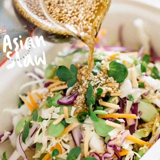 Easy Asian Slaw With Sesame Soy Dressing