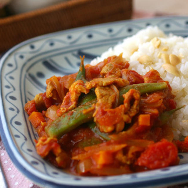 豚肉とモロッコインゲンのカレー