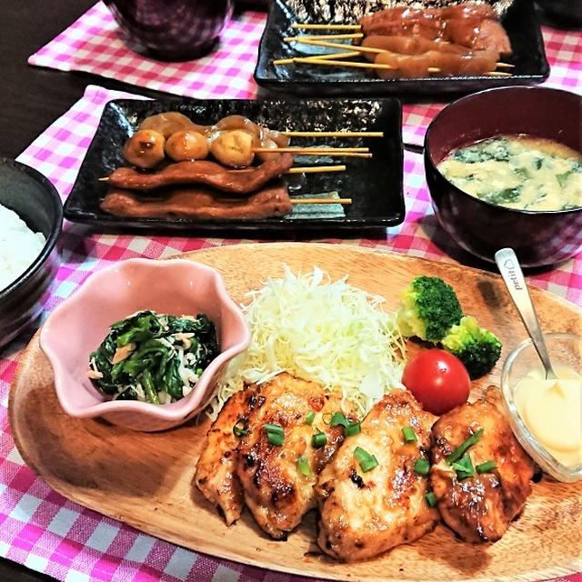 我が家で大人気の！【鶏むねガーリックオイマヨソテーde夕食】。と、最後の追い込み！？