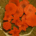 Flower Made of Carrot/人参のお花/แกะสสักแครอท