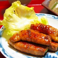 アボカドの豚肉巻き照り焼き　　養命酒「信州産もち米本みりん」で照り照りです！　　