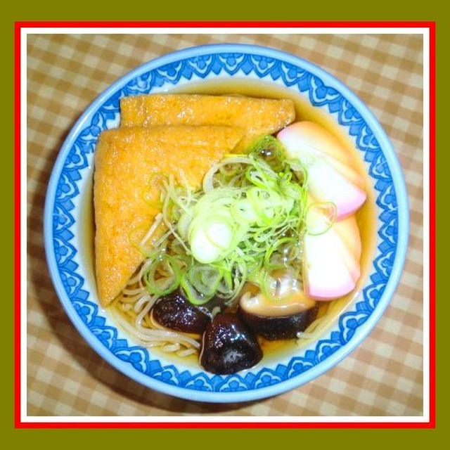 今日のブランチは、お蕎麦とご飯