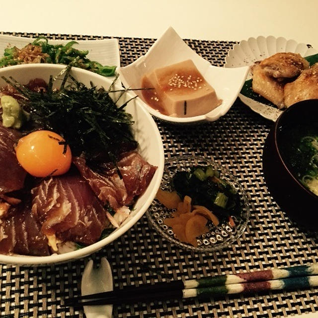 かつおの漬け丼とか