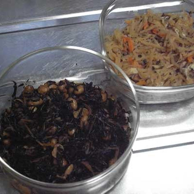 煮物常備菜二種、ひじき＆切干大根
