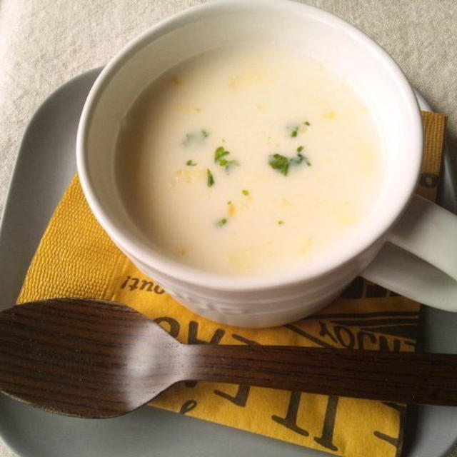 クリームコーンで、超簡単、かき卵コーンスープ　＆くらしのアンテナにレシピ掲載