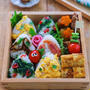 色んなおむすびでパパの夜勤弁当♩