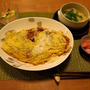 旦那さん作：「オムそば」の晩ご飯　と　旬野菜ガーリックオイルぶっかけうどん♪